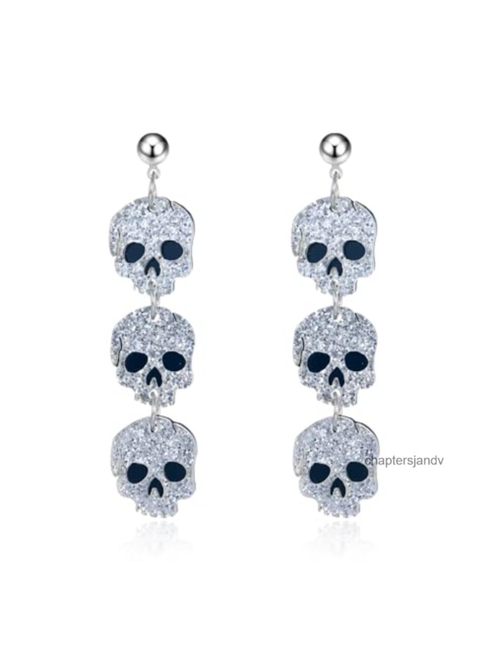 Halloween Ghost Skull Bat Dangle Earrings Acrylic Drop Retro Lightweight